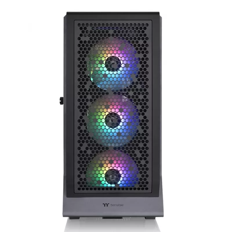 Thermaltake Ceres 500 TG ARGB caja de PC Midi Tower, E-ATX, cristal templado, 3 ventiladores ARGB de 140 mm frontales, USB-C, negra