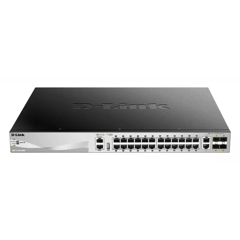 D-Link DGS-3130-30PS/E Switch de red gestionado L3 Gigabit Ethernet (10/100/1000) Power over Ethernet (PoE) gris