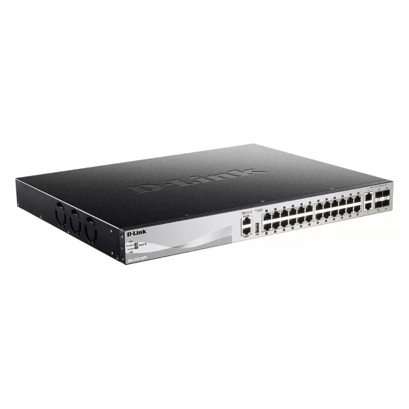 D-Link DGS-3130-30PS/E Switch de red gestionado L3 Gigabit Ethernet (10/100/1000) Power over Ethernet (PoE) gris