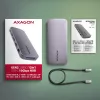Axagon HMC-12GM2, Hub USB 10Gbps, 3x USB-A, USB-C, HDMI, DP, RJ-45, M.2, SD/mSD, Audio, PD