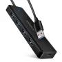 Axagon HUE-C1A Hub TRAVEL 4x USB 5Gbps, entrada de alimentación USB-C, cable USB-A de 19 cm