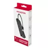 Axagon HUE-C1A Hub TRAVEL 4x USB 5Gbps, entrada de alimentación USB-C, cable USB-A de 19 cm