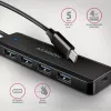 Axagon HUE-C1C Hub TRAVEL 4x USB 5Gbps, entrada de alimentación USB-C, cable USB-C de 19 cm