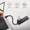 Axagon HUE-C1C Hub TRAVEL 4x USB 5Gbps, entrada de alimentación USB-C, cable USB-C de 19 cm
