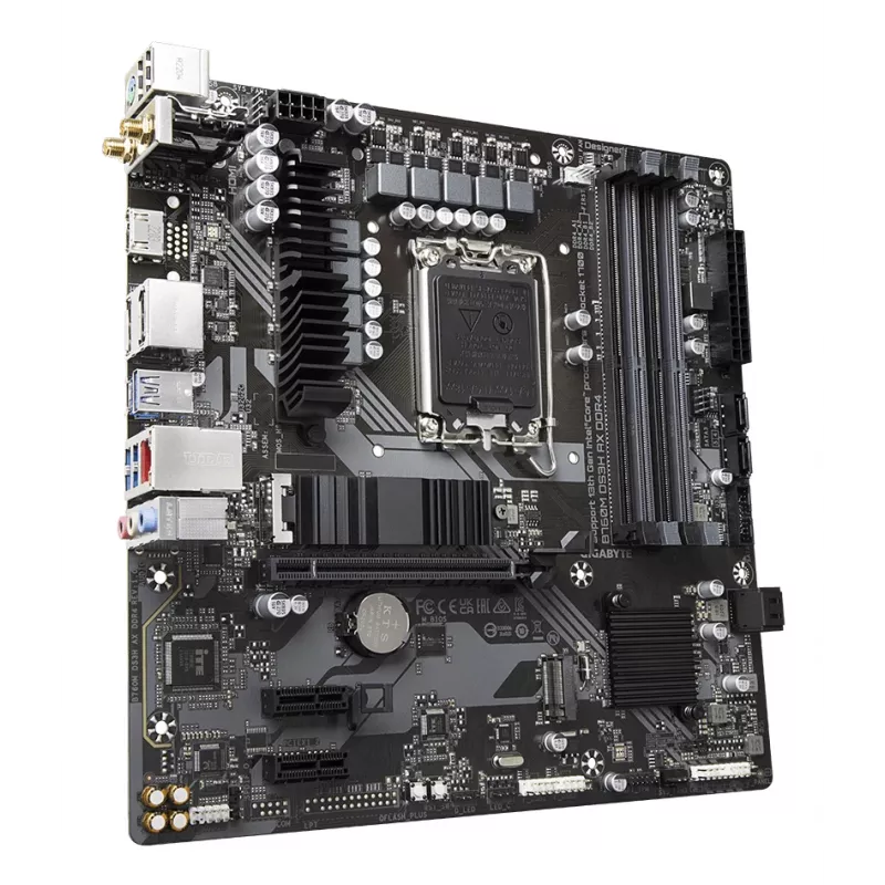 GIGABYTE B760M DS3H AX DDR4 Placa base - Compatible con CPUs Intel Core 14.ª Gen, VRM digital de 6+2+1 fases, hasta 5333 MHz DDR4 (OC), 2xPCIe 4.0 M.2, Wi-Fi 6E, 2,5 GbE LAN, USB 3.2 Gen2