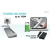 Docking station ergonómica de metal i-tec USB-C 3x 4K con Power Delivery 100 W + cargador universal 100 W
