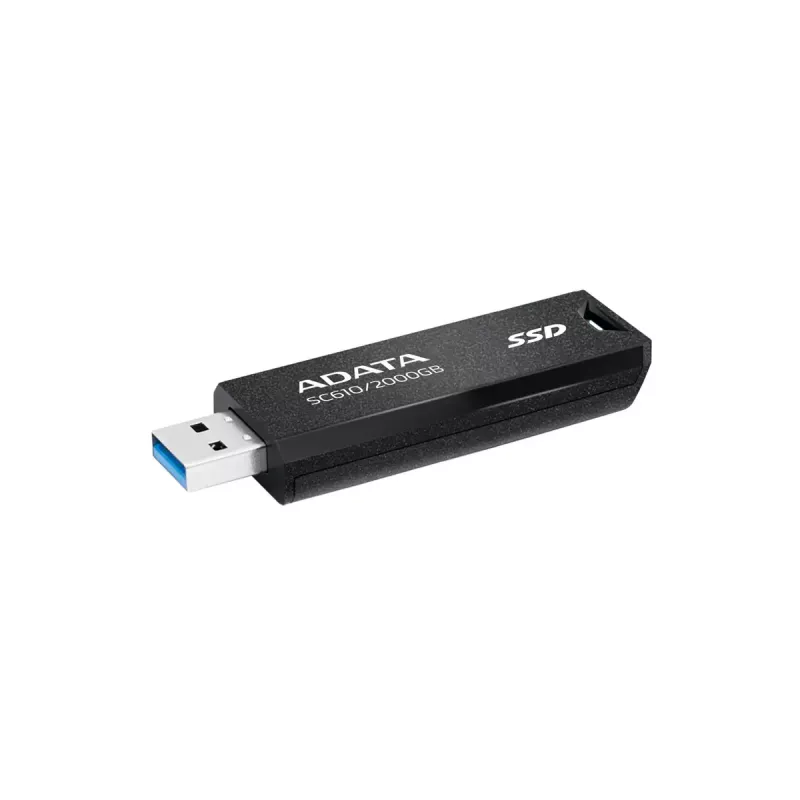 ADATA SC610 SSD externo de 2 TB, USB 3.2 Gen 2, 550/500 MB/s, negro