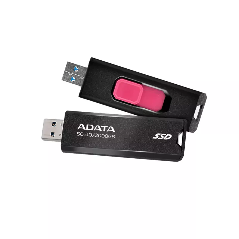 ADATA SC610 SSD externo de 2 TB, USB 3.2 Gen 2, 550/500 MB/s, negro