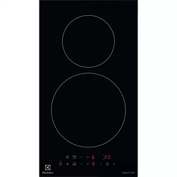 Placa de inducción Electrolux LIT30230C — 2 zonas de empotrar, 29 cm de ancho, negra, control táctil, zonas de 210/145 mm