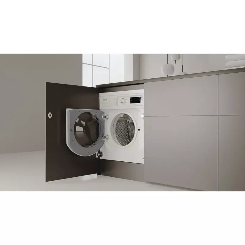 Whirlpool BI WMWG 81485 PL lavadora integrable, de carga frontal, 8 kg, 14 programas, clase energética B, blanca