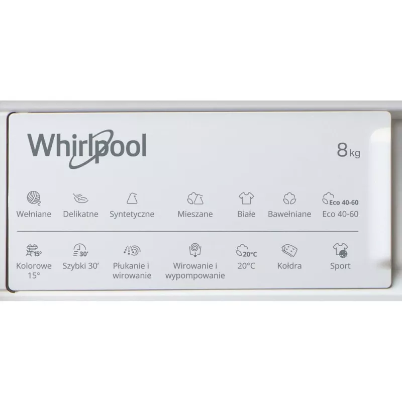 Whirlpool BI WMWG 81485 PL lavadora integrable, de carga frontal, 8 kg, 14 programas, clase energética B, blanca
