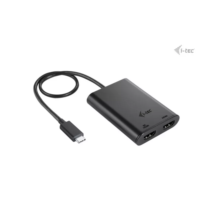 Adaptador de vídeo i-tec USB-C Dual 4K/60Hz (Single 8K/30Hz) HDMI