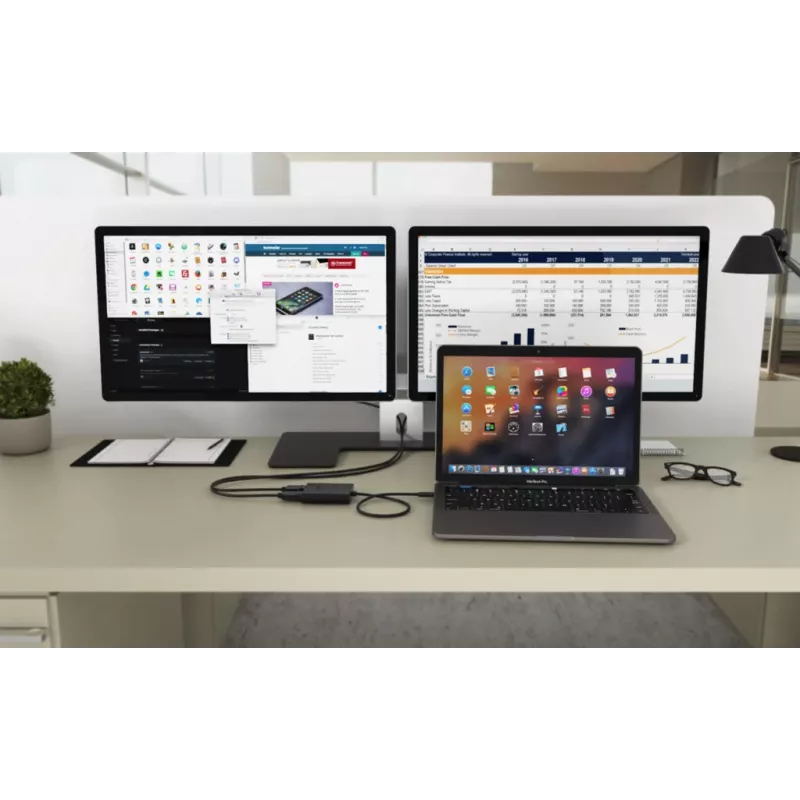 Adaptador de vídeo i-tec USB-C Dual 4K DisplayPort