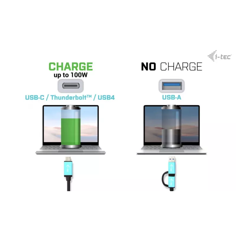 Estación de acoplamiento i-tec USB 3.0 / USB-C / Thunderbolt 3 Professional Dual 4K Display Generation 2 + Power Delivery 100W