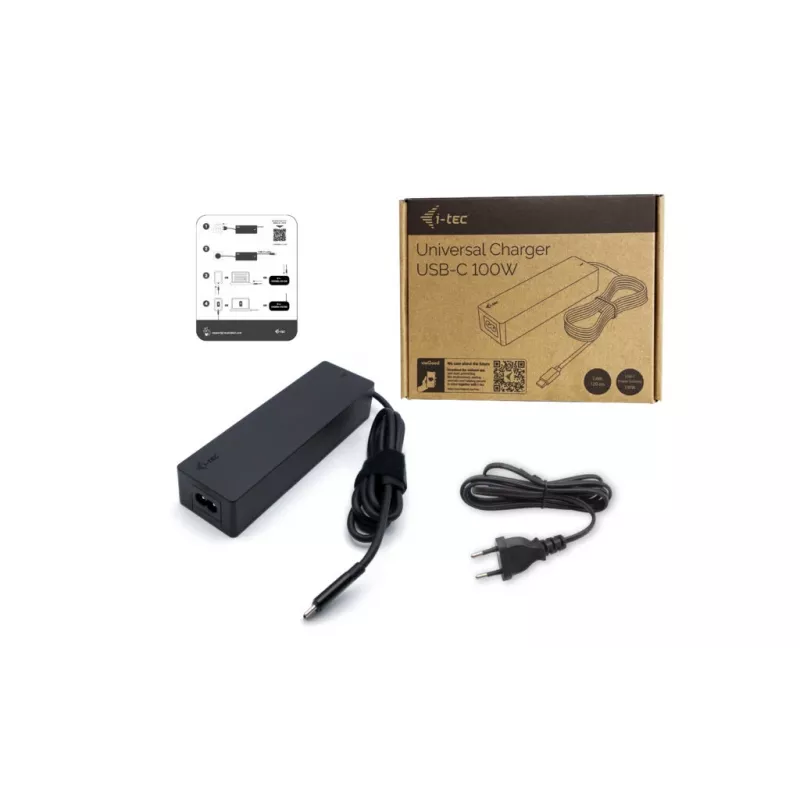 Cargador universal i-tec USB-C PD 3.0 100W Interior Negro