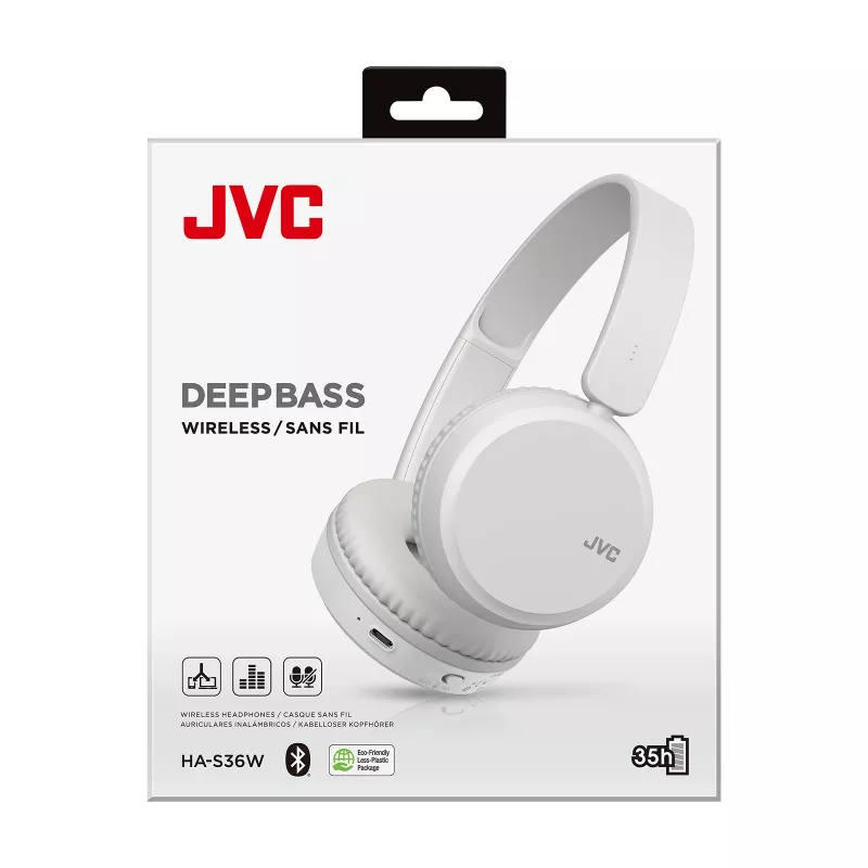 Auriculares JVC Deep Bass Bluetooth On Ear Blancos