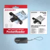 Axagon CRE-SMPC Lector de tarjetas inteligentes y DNI USB-C PocketReader lector de tarjetas inteligentes interior USB Type-C Negro