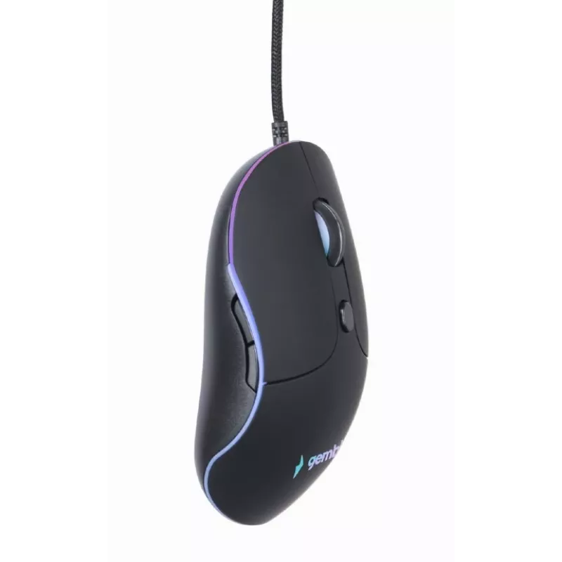 Gembird MUS-UL-02 ratón USB con iluminación, 6 botones, negro