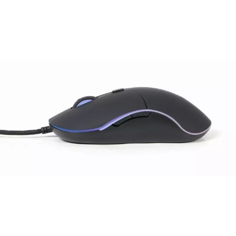 Gembird MUS-UL-02 ratón USB con iluminación, 6 botones, negro