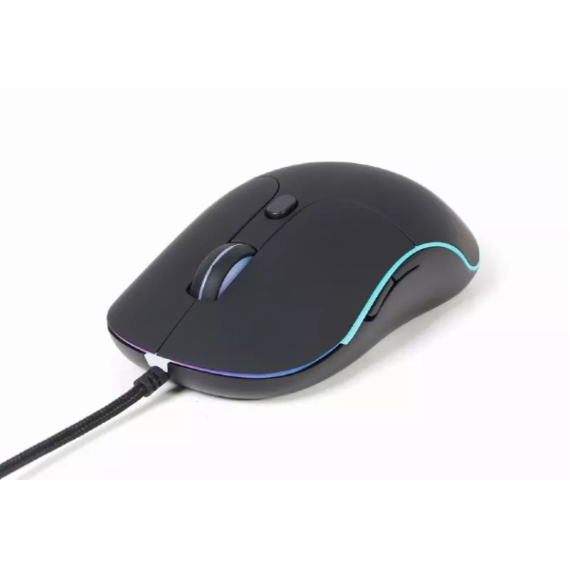 Gembird MUS-UL-02 ratón USB con iluminación, 6 botones, negro