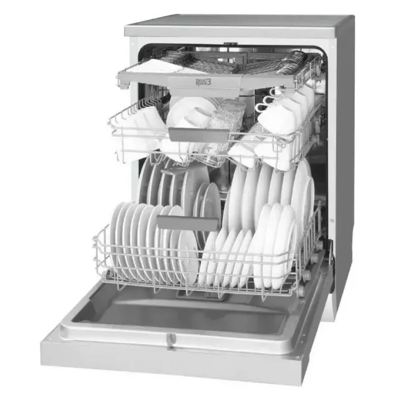 Lavavajillas independiente AMICA DFM64C7EOQIH, 14 cubiertos, Inox, 47 dB, clase energética C