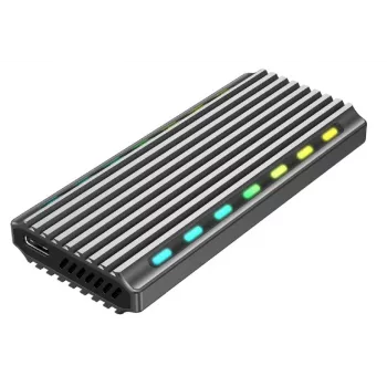 Carcasa SSD GEMBIRD EE2280-U3C-03 Negra para una unidad M.2, USB 3.2 Gen 2 (10 Gbit/s), USB Type-C, aluminio