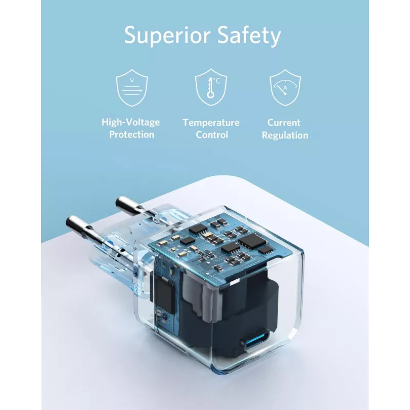 Cargador Anker PowerPort III Universal Blanco carga rápida AC interior