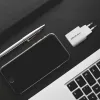 Cargador QOLTEC 50763 — cargador rápido AC de interior 35W, USB-C PD 3.0 + USB-A, 5–20V, Blanco