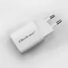Cargador QOLTEC 50763 — cargador rápido AC de interior 35W, USB-C PD 3.0 + USB-A, 5–20V, Blanco