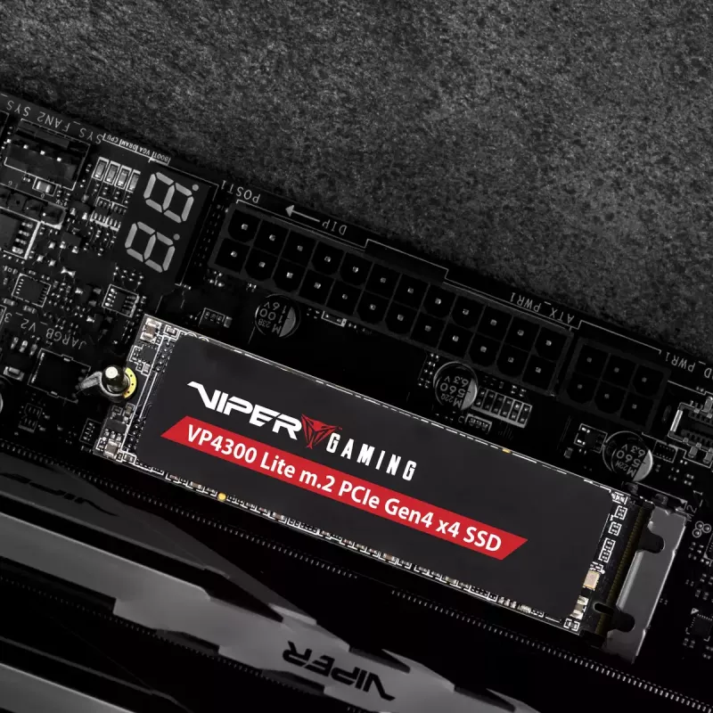 SSD M.2 2280 NVMe PATRIOT VP4300 Lite 4 TB, PCIe 4.0 x4, lectura 7400 MB/s, escritura 6000 MB/s, NVMe 2.0