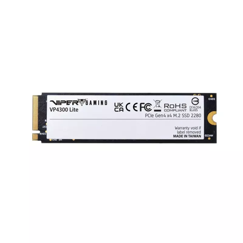 SSD M.2 2280 NVMe PATRIOT VP4300 Lite 4 TB, PCIe 4.0 x4, lectura 7400 MB/s, escritura 6000 MB/s, NVMe 2.0