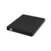 Unidad externa DVD-RW Qoltec 51858, USB 2.0 y eSATA, carga por bandeja, negra, 24x CD / 8x DVD