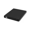 Unidad externa DVD-RW Qoltec 51858, USB 2.0 y eSATA, carga por bandeja, negra, 24x CD / 8x DVD