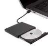 Unidad externa DVD-RW Qoltec 51858, USB 2.0 y eSATA, carga por bandeja, negra, 24x CD / 8x DVD