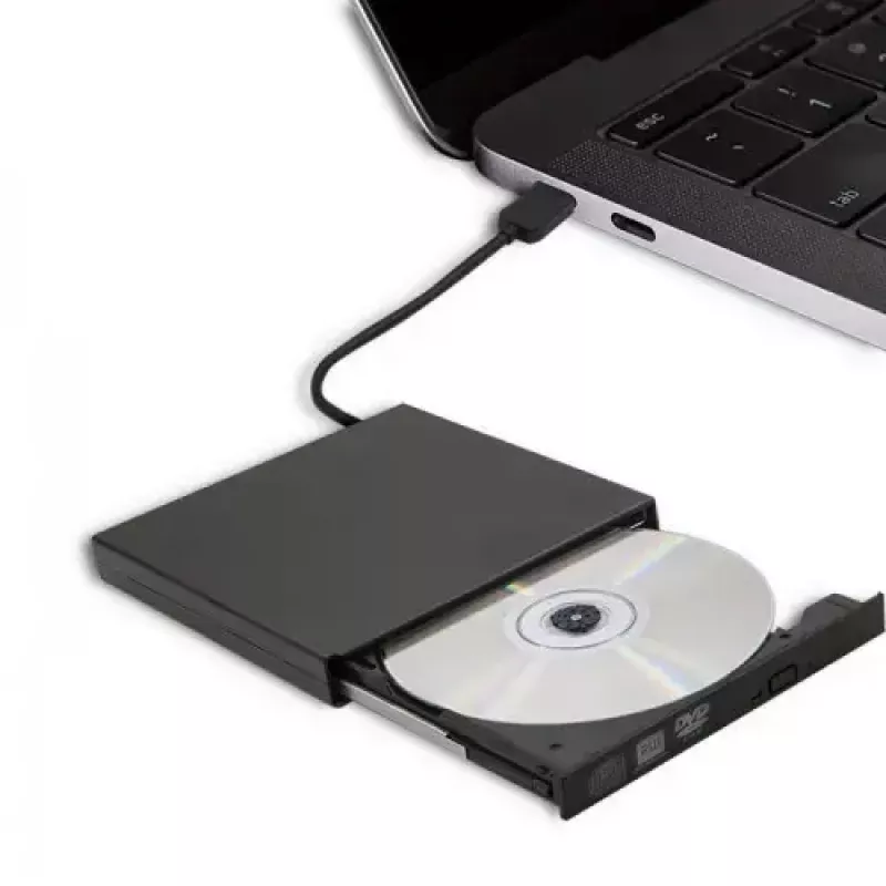 Unidad externa DVD-RW Qoltec 51858, USB 2.0 y eSATA, carga por bandeja, negra, 24x CD / 8x DVD