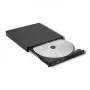 Unidad externa DVD-RW Qoltec 51858, USB 2.0 y eSATA, carga por bandeja, negra, 24x CD / 8x DVD