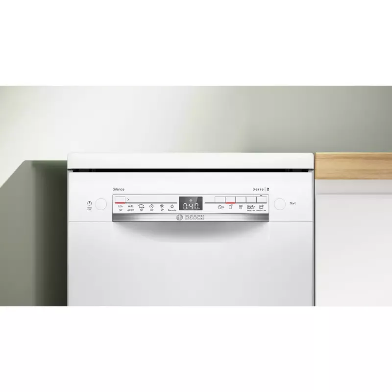 Lavavajillas Bosch SPS2HKW58E — Serie 2 slimline 45 cm, 10 cubiertos, 46 dB, cuba de acero inoxidable