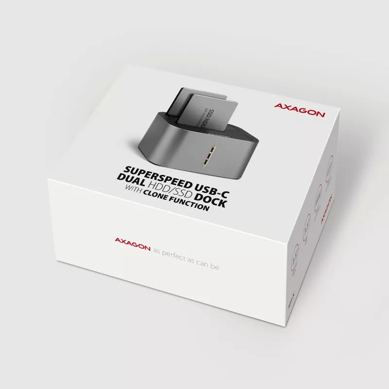 Dock doble Axagon ADSA-DC SuperSpeed USB para HDD/SSD de 2,5