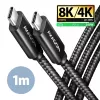 Cable USB Axagon BUCM4X-CM10AB USB4 Gen 3x2 1m Negro
