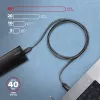Cable USB Axagon BUCM4X-CM10AB USB4 Gen 3x2 1m Negro