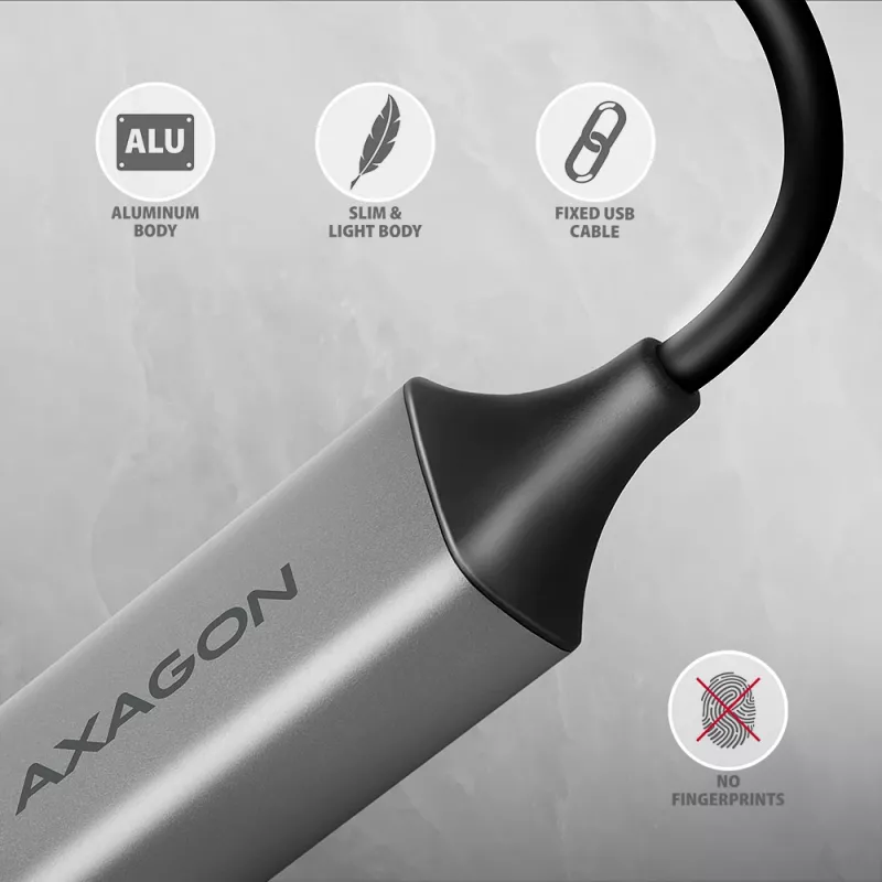 Adaptador Axagon ADE-TXCA USB-C + USB-A 3.2 Gen 1 - Gigabit Ethernet, Asix AX88179