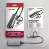 Adaptador Axagon ADE-TXCA USB-C + USB-A 3.2 Gen 1 - Gigabit Ethernet, Asix AX88179