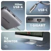 Hub Axagon HMC-5HL USB 5Gbps, 2x USB-A, HDMI 4K/60Hz, RJ-45, PD 100W, cable USB-C de 20cm