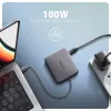Hub Axagon HMC-5HL USB 5Gbps, 2x USB-A, HDMI 4K/60Hz, RJ-45, PD 100W, cable USB-C de 20cm