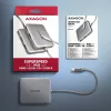 Hub Axagon HMC-5HL USB 5Gbps, 2x USB-A, HDMI 4K/60Hz, RJ-45, PD 100W, cable USB-C de 20cm