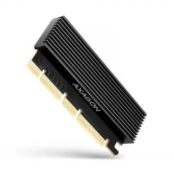 Adaptador Axagon PCEM2-XS PCIe x16 - M.2 NVMe M-Key, con disipador de aluminio pasivo