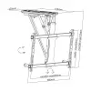 Soporte de techo para TV MACLEAN MC-880T para televisores de 32–70