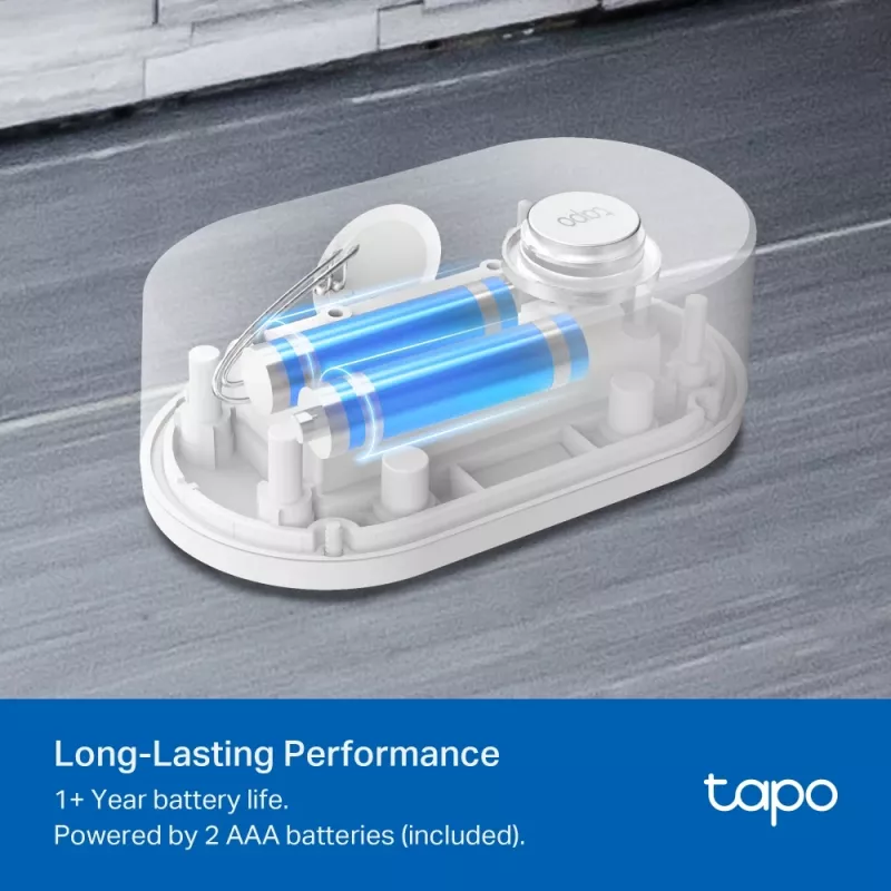 Sensor de fugas de agua TP-Link Tapo T300 Wi‑Fi, alarma ajustable 90 dB, IP67, batería (2×AAA), requiere hub