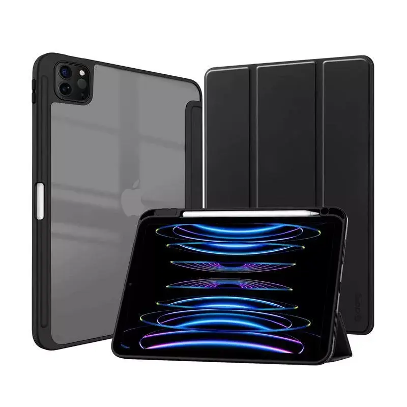 Funda tipo folio Crong CRG-PRF-IPD11-BLK para iPad Pro 11 2022 2021