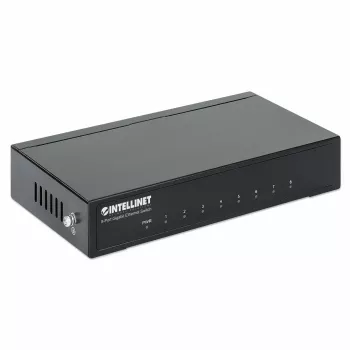 Switch Gigabit Ethernet Intellinet de 8 puertos, tamaño sobremesa, carcasa de metal, IEEE 802.3az (Energy Efficient Ethernet)